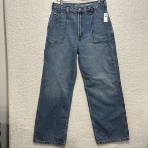 GAP Teen Carpenter Baggy Jeans Blue Med Wash Denim  Size 20‎ NWT